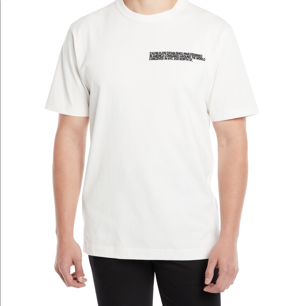 Calvin Klein 205w39nyc Embroidered Cotton T-Shirt